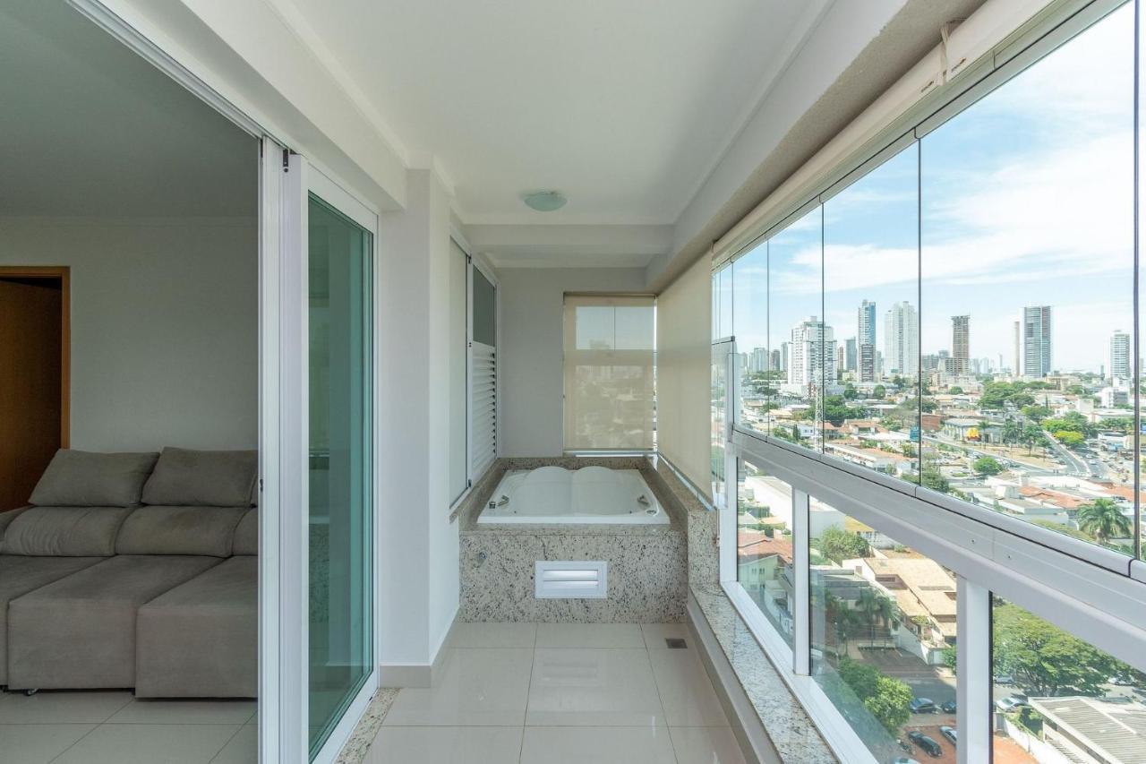 Apartamento De 1 Quarto Com Vista Para O Parque Vaca Brava E Com Jacuzzi No Setor Bueno - El1802 戈亚尼亚 外观 照片